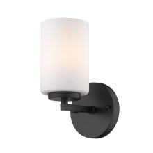 Golden 2243-BA1 BLK-OP - Golden Lighting Manhattan 1-light Vanity in Matte Black